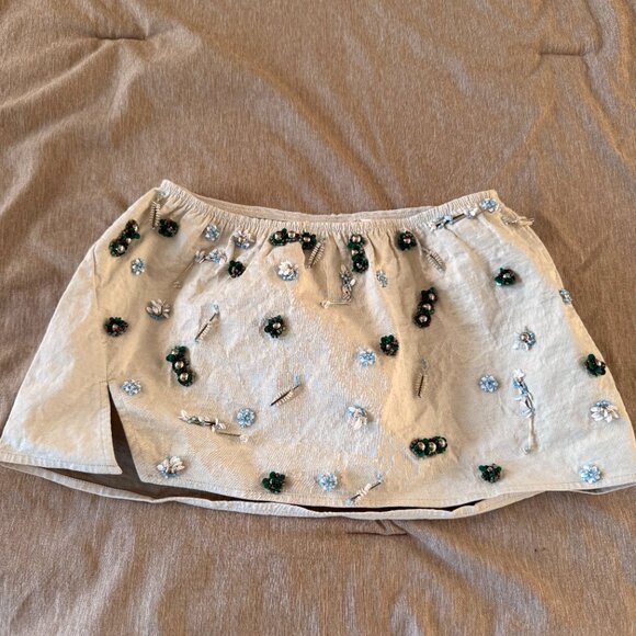 CHRISTOPHER ESBER Embla Beaded Crushed Micro Skirt Size 4 XS/S - Picture 5 of 9